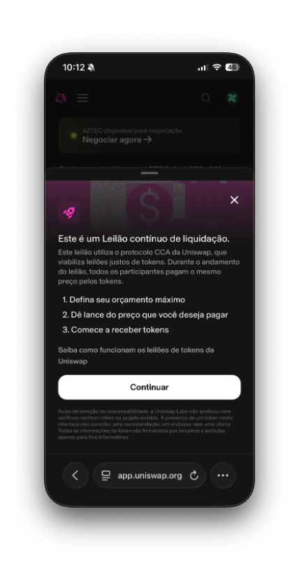 relatorios/BenchmarkUniswap/mobile/VisualizarLeilao/VisualizarLeilaoMobile1.png